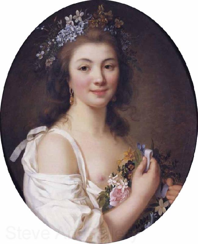 Francois Lemoine Madame de Genlis Norge oil painting art